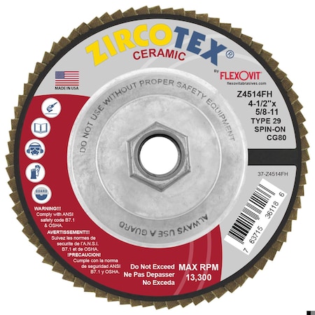 FLAP DISC ZIRCOTEX CERAMIC